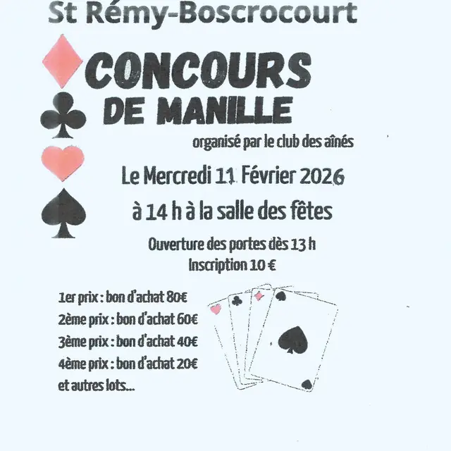 021126 - ST REMY BOSCROCOURT - Concours de manille