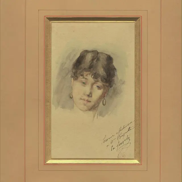 Eva Gonzalès, Plage de Dieppe depuis la falaise Ouest, huile sur toile, 1871-187