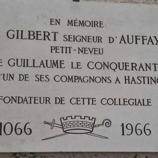 Plaque Guillaume Collégiale Auffay