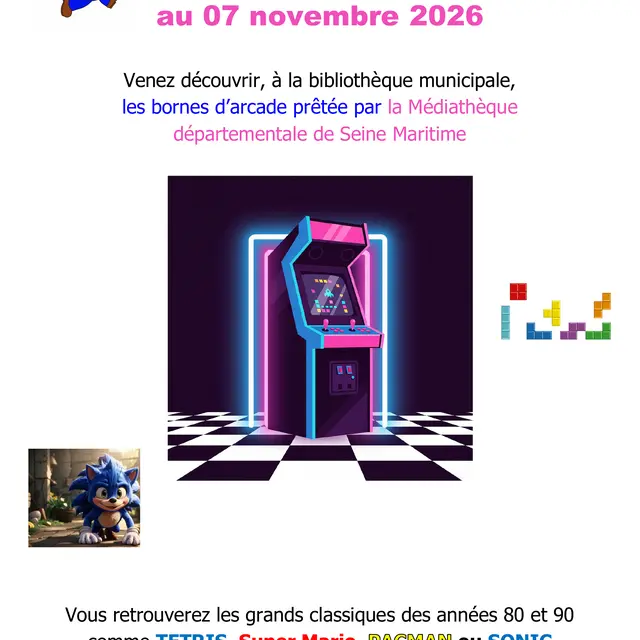 AFFICHE BORNES D'ARCADE