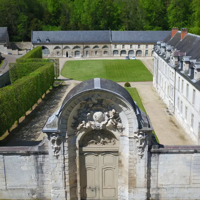 Abbaye de Fontenelle Saint Wandrille Rançon vue aérienne 2 Caux Seine Normandie tourisme