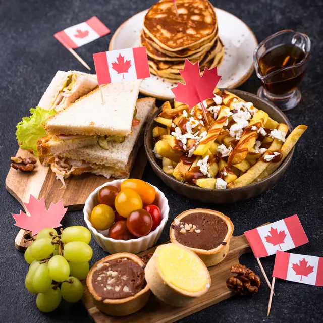 Canada Day traditional food concept.