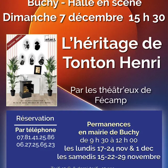 Affiche A4 et A6  Tonton Henri orange
