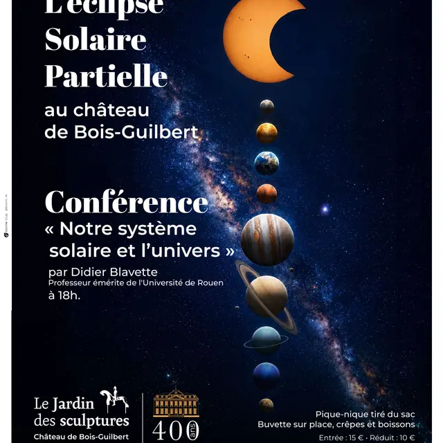 Affiche Eclipse Solaire au Jardin des sculptures