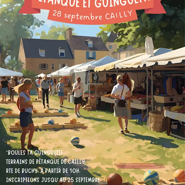 Affiche Pique-Nique entre voisins Moderne Illustration Coloré - 1