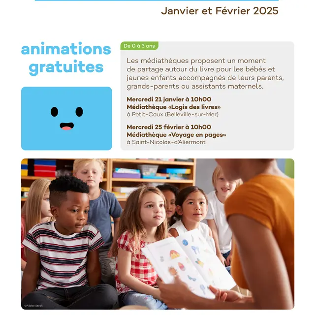 Affiches animations Bébé lecteurs - Janv Fev 2026