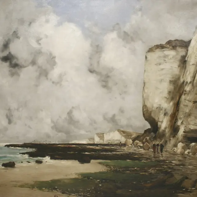 Antoine Guillemet, Falaises de Puys à marée basse, 1877, huile sur toile