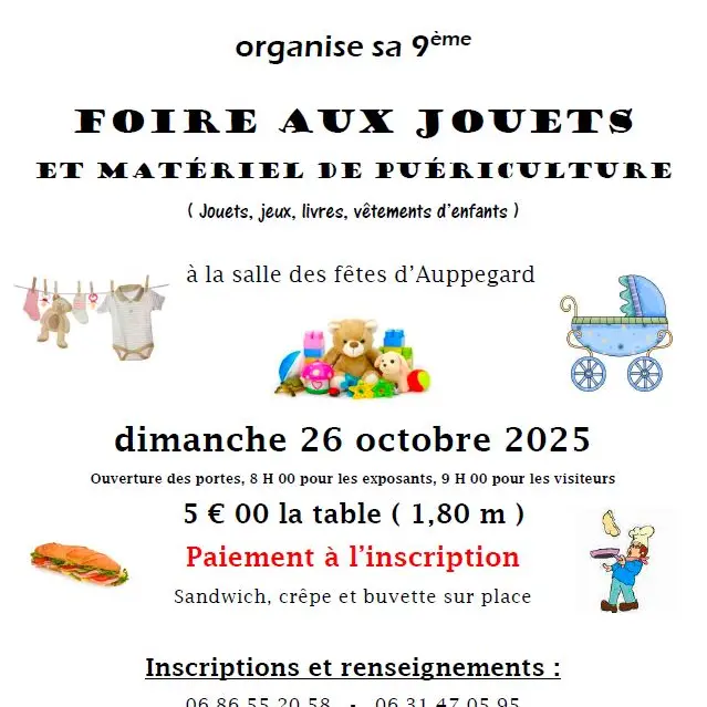 Foire aux jouets et matériel de puériculture