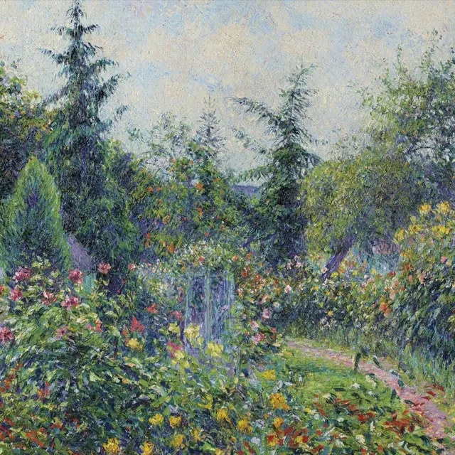 Bénédicte Percheron - Camille Pissarro, Jardin et poulailler chez Octave Mirbeau, Les Damps, 1892, huile sur toile, 73X92 cm, CC_-1200x800