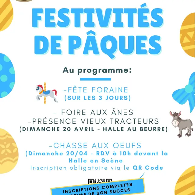 Bleu Oeufs Icônes Pâques Flyer