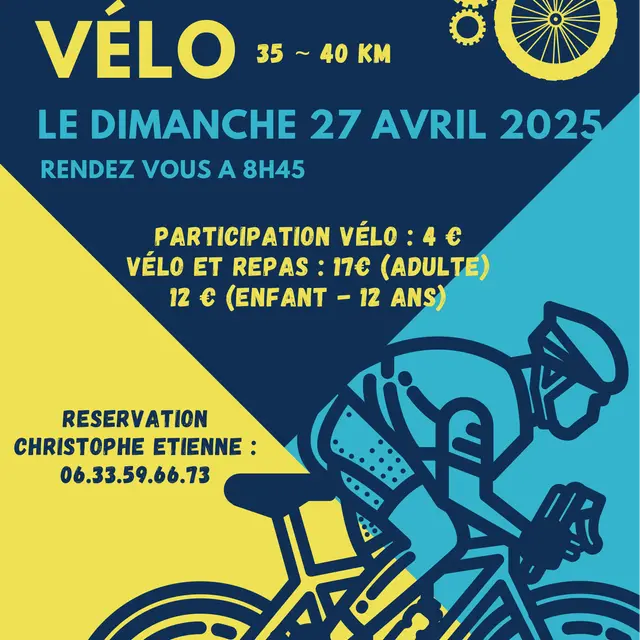 Bleu Jaune Illustré Vélo Gym Affiche (1)