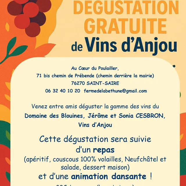 Dégustation Vin d'Anjou