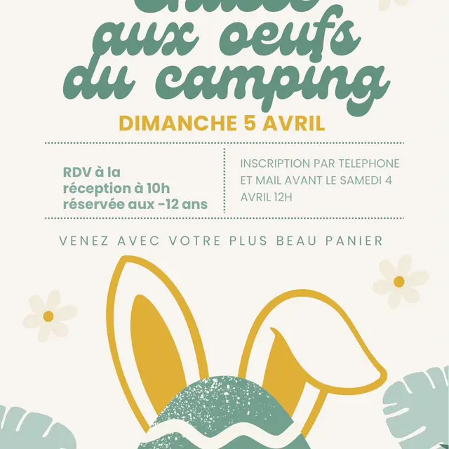 Chasse aux oeufs 2026 camping QUiber