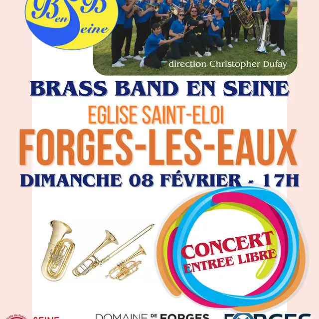 Concert Brass Band en Seine, Eglise Saint eloi, Forges-les-Eaux