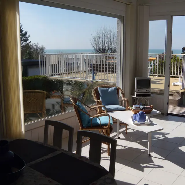 vue plein sud depuis le séjour sur la mer