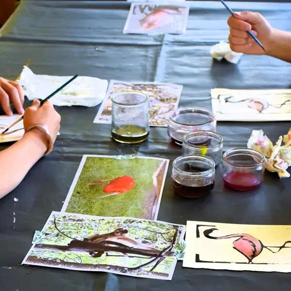 Découverte nature en famille -  Peinture végétale