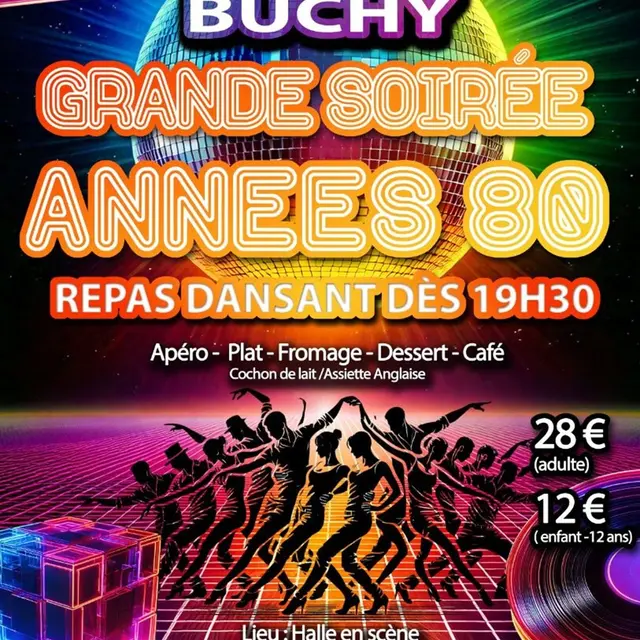 Grande soirée années 80 22 novembre