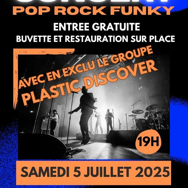Affiche Evènement de Musique Concert Pop Rock Grunge Jaune Bleu Noir Fluo  - 1