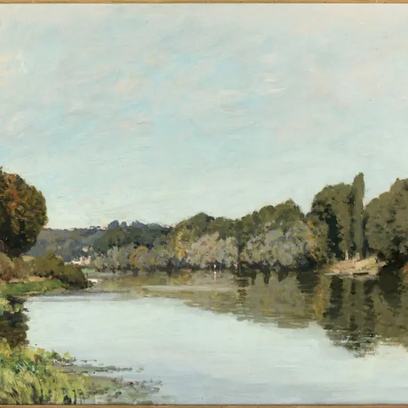 MUSEE 2_GrandPalaisRmn (musée d’Orsay)  Franck Raux – MNR 208, Alfred Sisley, La Seine à Bougival, huile sur toile, 1873