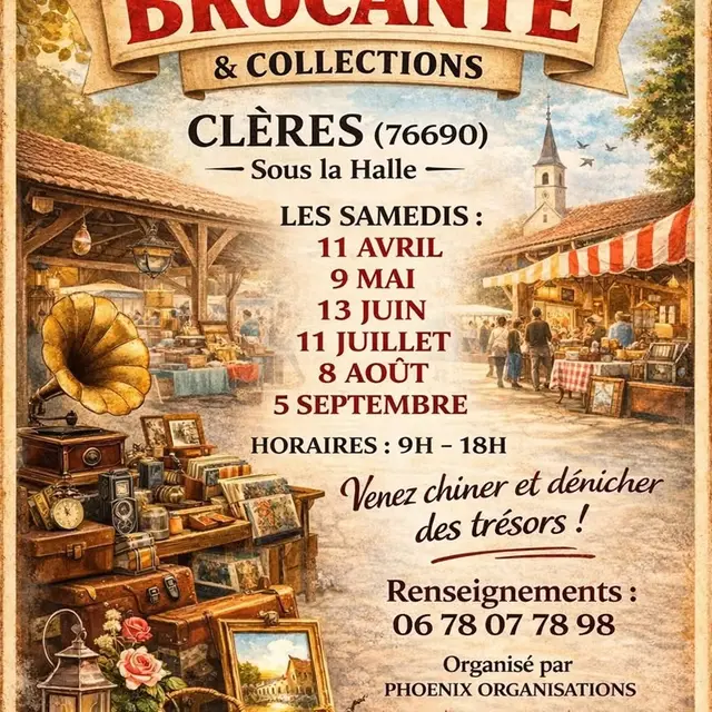 Marché brocante Clères