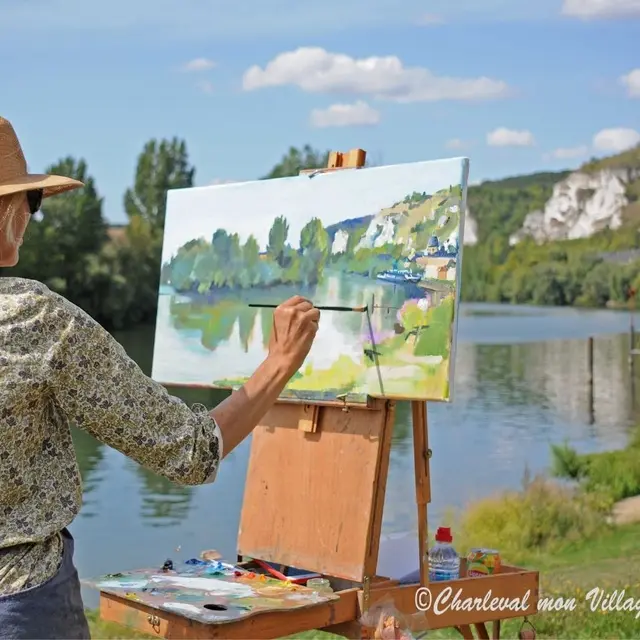 Peindre au pays de Claude Monet cécile jaeger © Charleval mon Village 2019