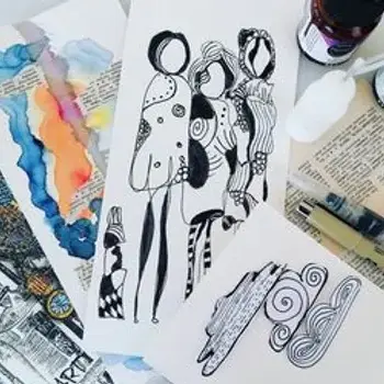 Aquarelle avec Chloé