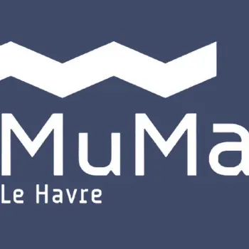 Logo MuMa - Fond bleu