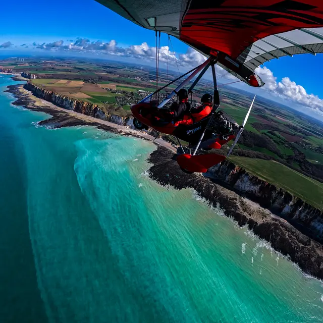 La côte d'albâtre vue du ciel