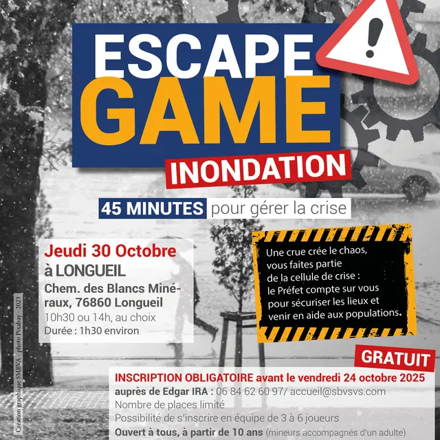 affiche Escape Game Longueil oct 2025