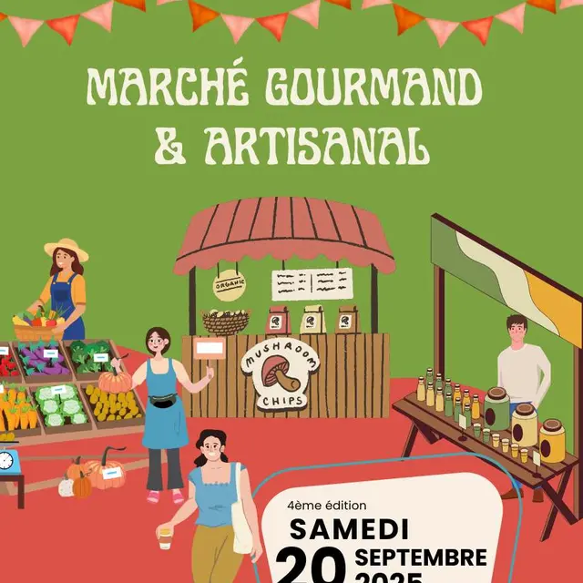 Affiche Marché de créateurs Illustratif Bleu (21 x 29.7 cm) - 3