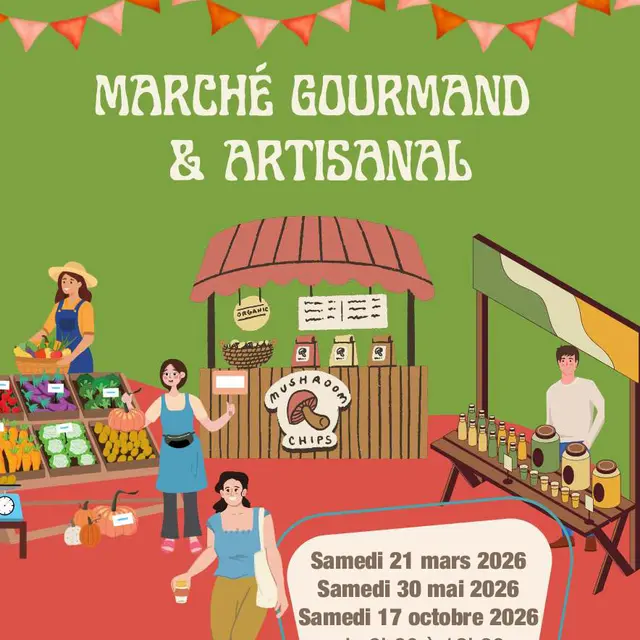 Affiche Marché de créateurs Illustratif Bleu (21 x 29.7 cm) - 3