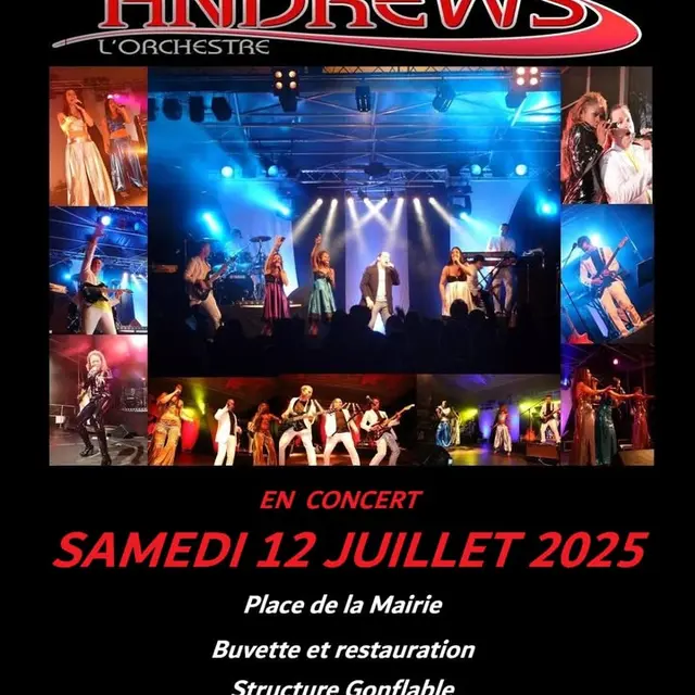 Affiche concert et feu d'artifice