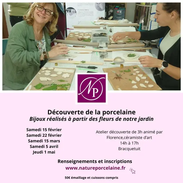 Découverte de la porcelaine - atelier bijoux