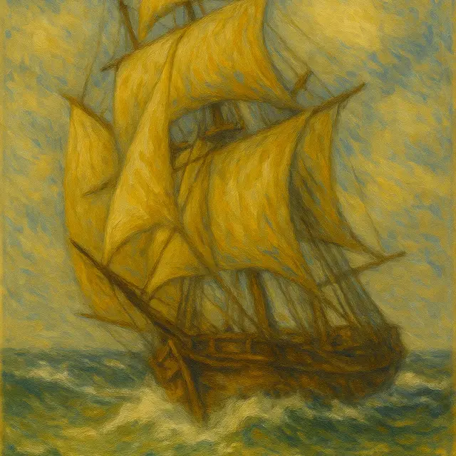 Bateau vent voiles