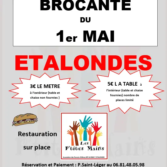 brocante etalondes 1er mai
