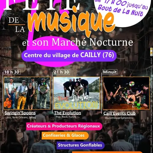 fêtes de la musique marché nocturne 14 juin- Cailly