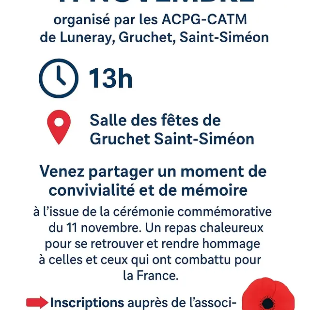affiche du repas du 11 novembre
