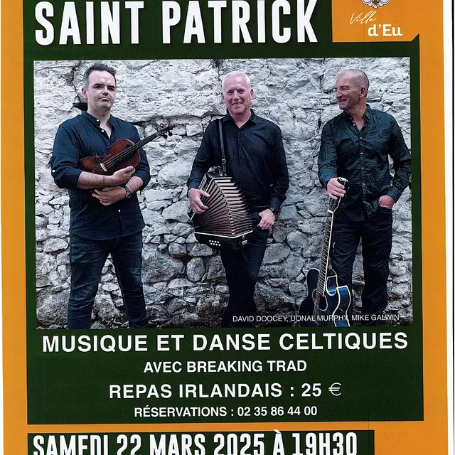 soirée irlandaise le 22 à prendre