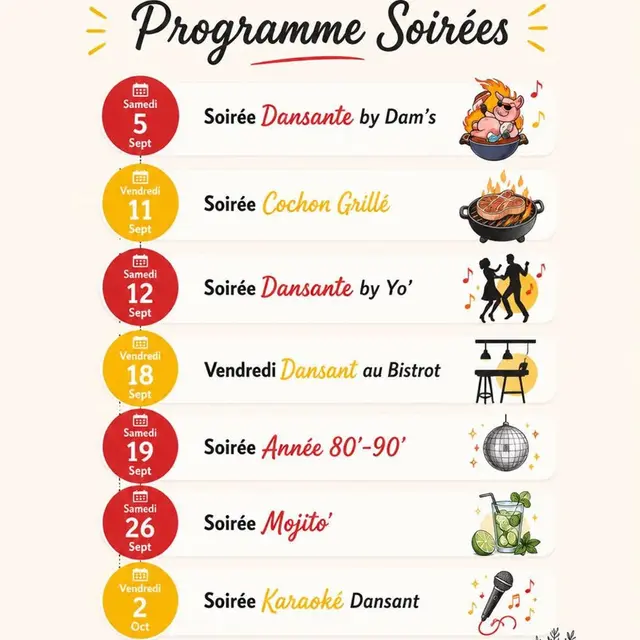 soirées tendos