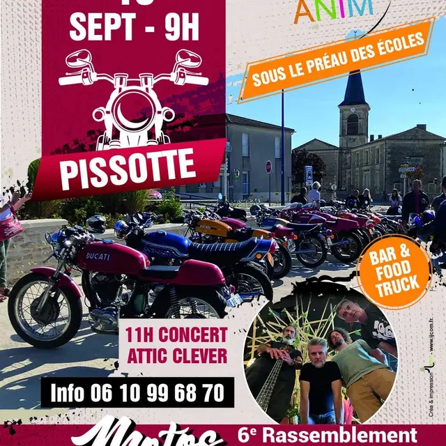 6e rassemblement de motos anciennes à Pissotte