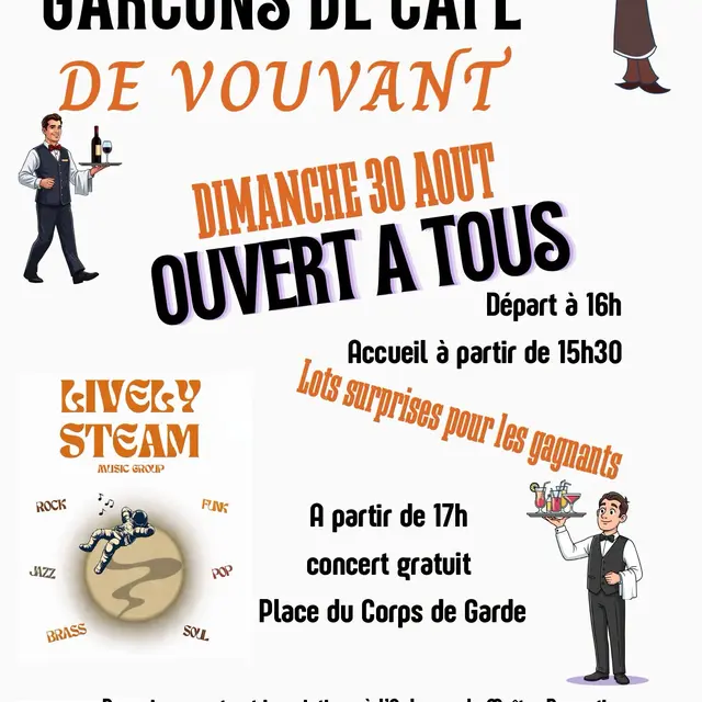 1ere course de garçons de café de Vouvant