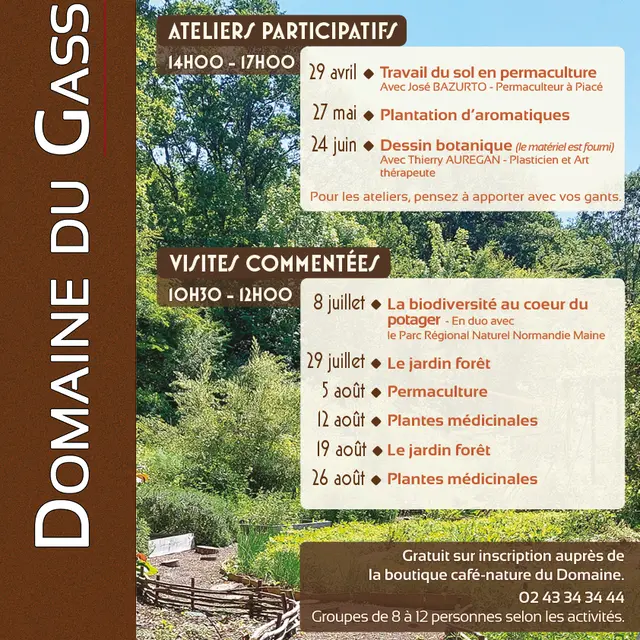 Les mercredis au jardin - Domaine du Gasseau - saison 2026