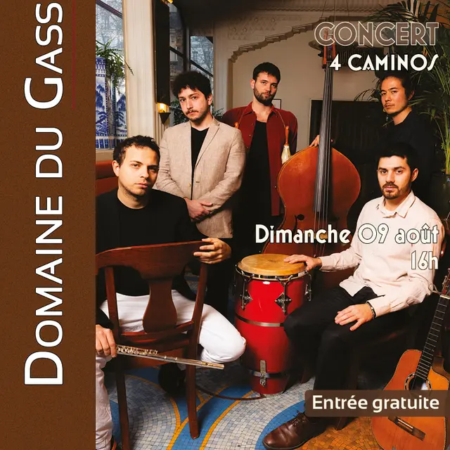 Concert 4 Caminos - Domaine du Gasseau - été 2026