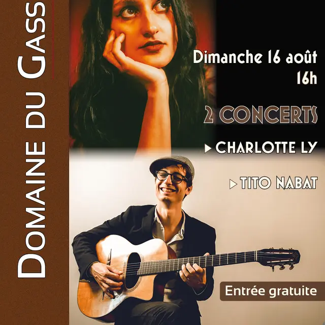 Concert Charlotte Ly + Tito Nabat - Domaine du Gasseau - été 2026