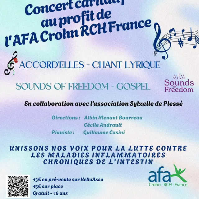 Concert Accord’Elles et Sounds of freedom au profit de l’AFA Crohn RCH