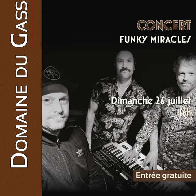 Concert Funky Miracles - Domaine du Gasseau - été 2026