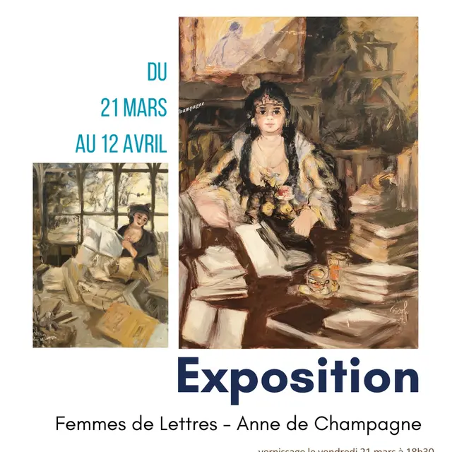 Affiche - Exposition Femmes de Lettre Anne de Champagne - 1