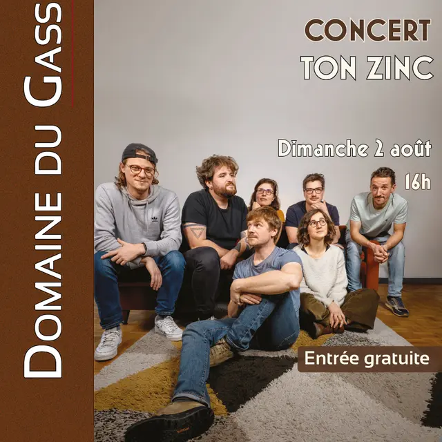 Concert Ton Zinc - Domaine du Gasseau - été 2026
