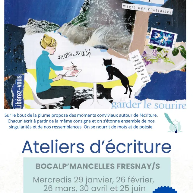 Ateliers d'écriture Sur le bout de la plume - janv à juin 2025