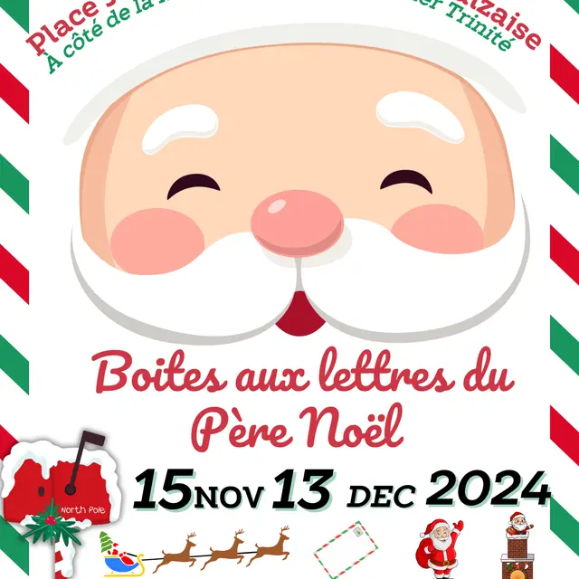 AFFICHES ET COURRIER REPONSE  BOITE AUX LETTRES DU PERE NOEL  - 1